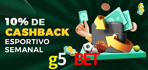 10% de bônus de cashback na g5 bet