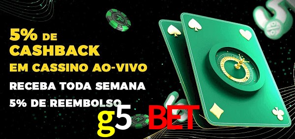 Promoções do cassino ao Vivo g5 bet